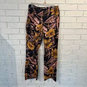 Vintage Y2K Cache Floral Zip Front Pants Womens 10